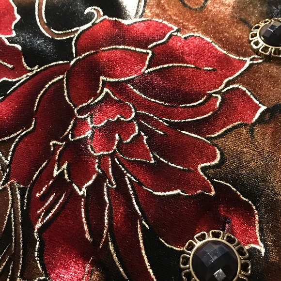 Vintage Velvet Etched Fancy Floral Jacket - Picture 8 of 10
